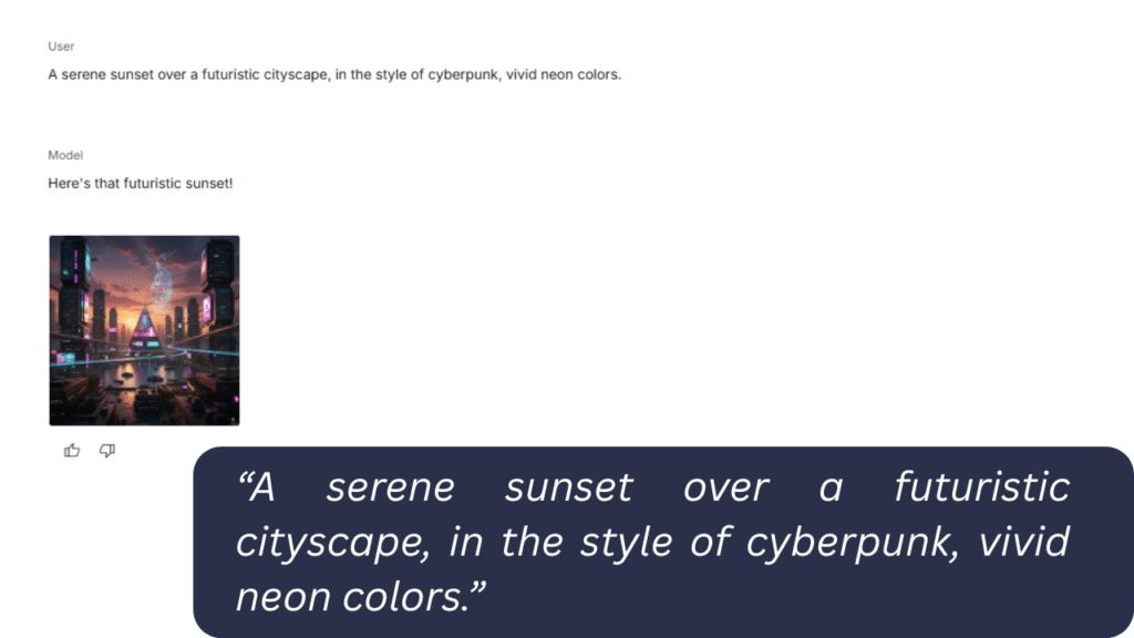 Screenshot placeholder: Prompt input with example text